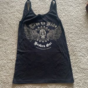 Harley inspired “Live To Ride” Blk XL Tank Top perfect for a Harley Ride.
